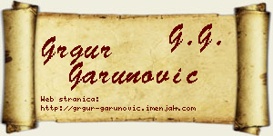 Grgur Garunović vizit kartica